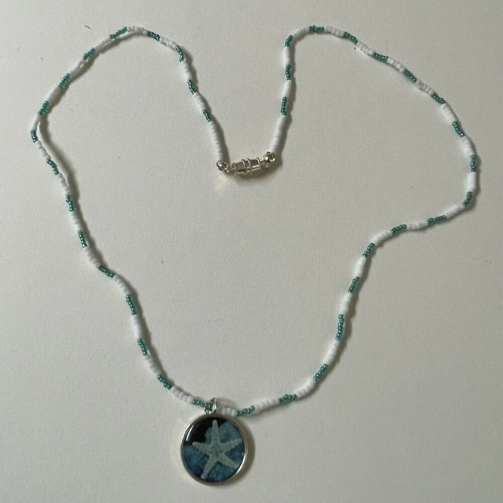 Boho Summer Beach Starfish Bead Necklace Choker Fashion Jewelry Women Gift